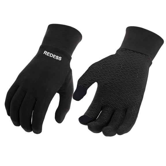 REDESS Running Gloves for Men and Women with Touchscreen,Winter Black Gloves for Running Skiing Driving