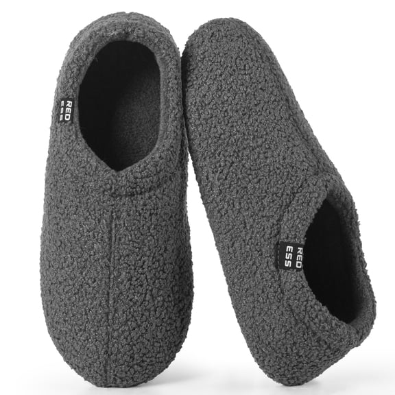 REDESS Slippers for women, Closed Back Curly Fleece Indoor House Shoes