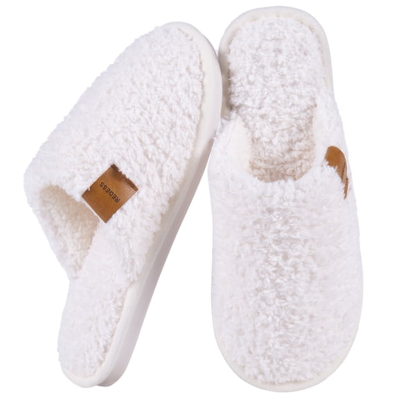 REDESS Slippers for women, Fuzzy Closed Back Indoor House Shoes
