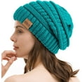 thumbnail image 1 of REDESS Slouchy Teal Beanie Hat for Women Winter Warm Knit Cap, 1 of 7