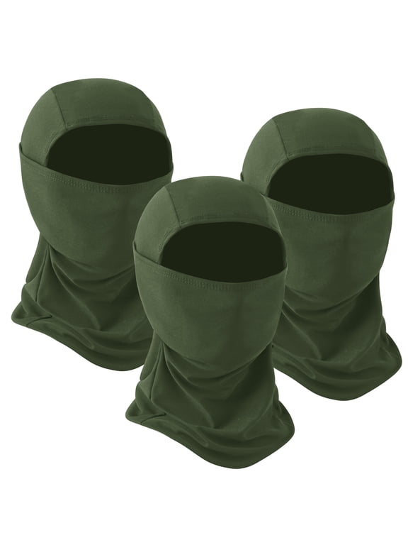 Balaclava Face Mask for Men and Women Winter Windproof Breathable Lightweight Ski Mask, Black, 3-Pack