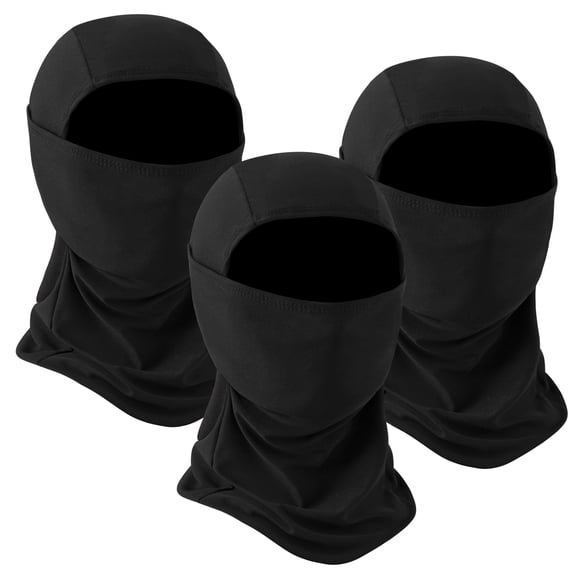 REDESS Balaclava Face Mask for Men and Women Winter Windproof Breathable Lightweight Ski Mask, Black, 3-Pack