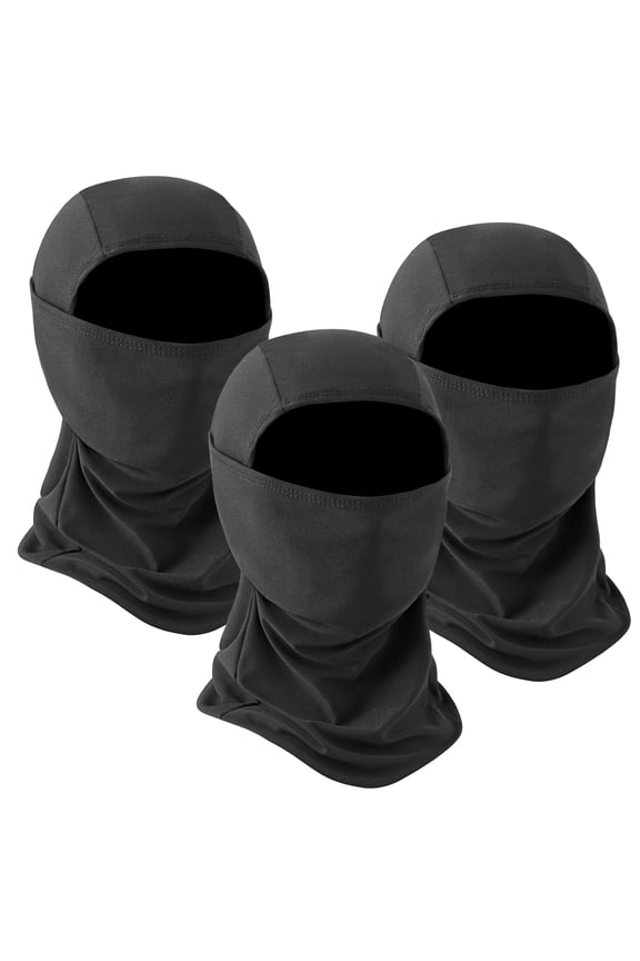 Balaclava Face Mask for Men and Women Winter Windproof Breathable Lightweight Ski Mask, Black, 3-Pack