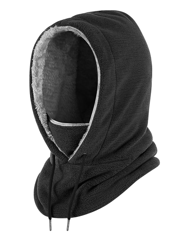 Unisex Balaclava Face Mask,Winter Polar Fleece Hood Ski Mask for Men Women,Black