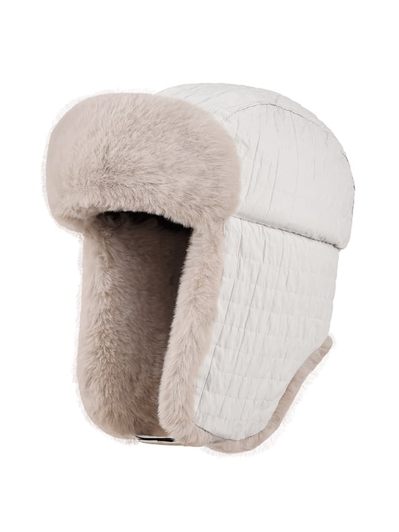 Unisex Trapper Hat Winter Warmer Ear Flaps Windproof Skiing Hat for Women Men