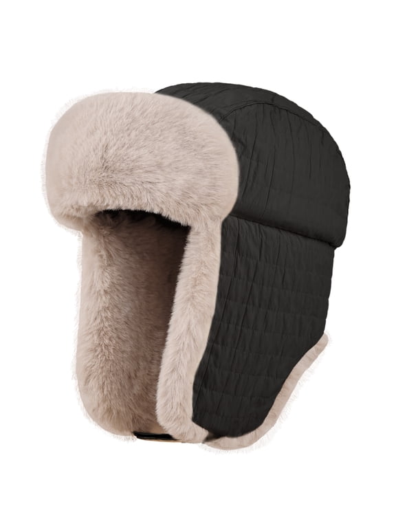 Unisex Trapper Hat Winter Warmer Ear Flaps Windproof Skiing Hat for Women Men