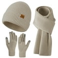 thumbnail image 1 of REDESS Winter Beanie Hat,Scarf and Gloves sets for Women and Men,Oats, 1 of 6
