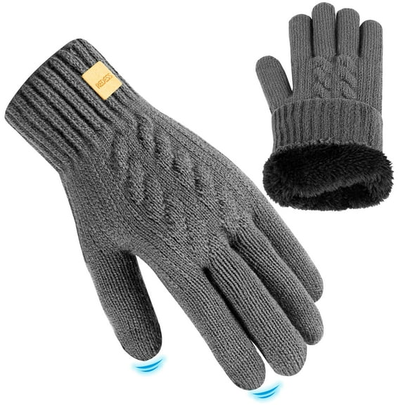 REDESS Winter Gloves for Women and Men with Touch Screen Thermal Knit Black Gloves.