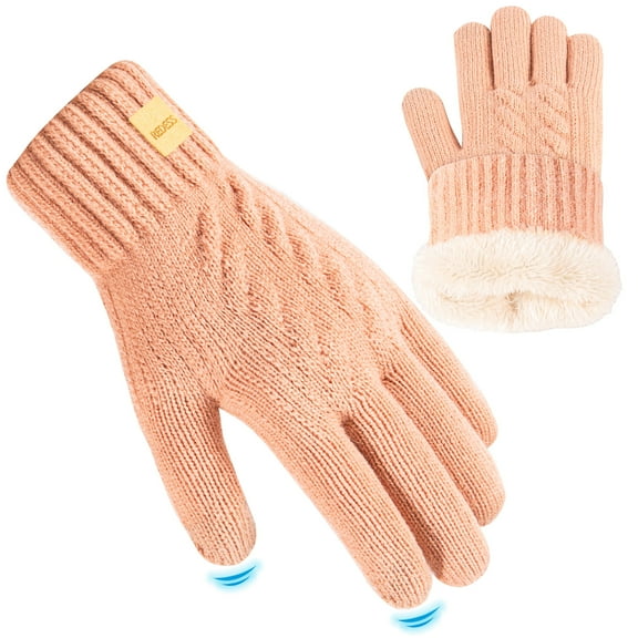 REDESS Winter Gloves for Women and Men with Touch Screen Thermal Knit Black Gloves.