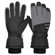 REDESS Unisex Winter Waterproof Touchscreen Ski Gloves for Men and Women, Black