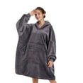 thumbnail image 1 of REDESS Wearable Blanket Hoodie, Oversized Blanket Hoodie Sweatshirt for Adults Women Men-Dark Grey, 1 of 8