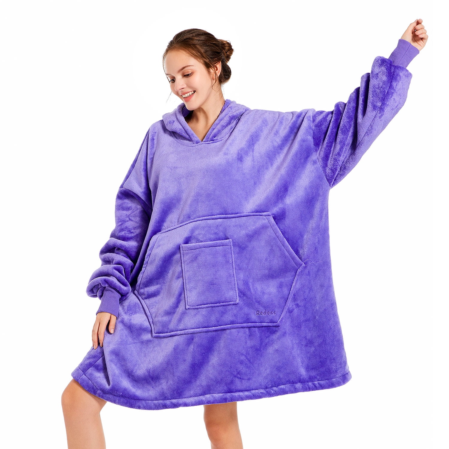 Oversized Red Hooded Blanket Sweatshirt main image 0