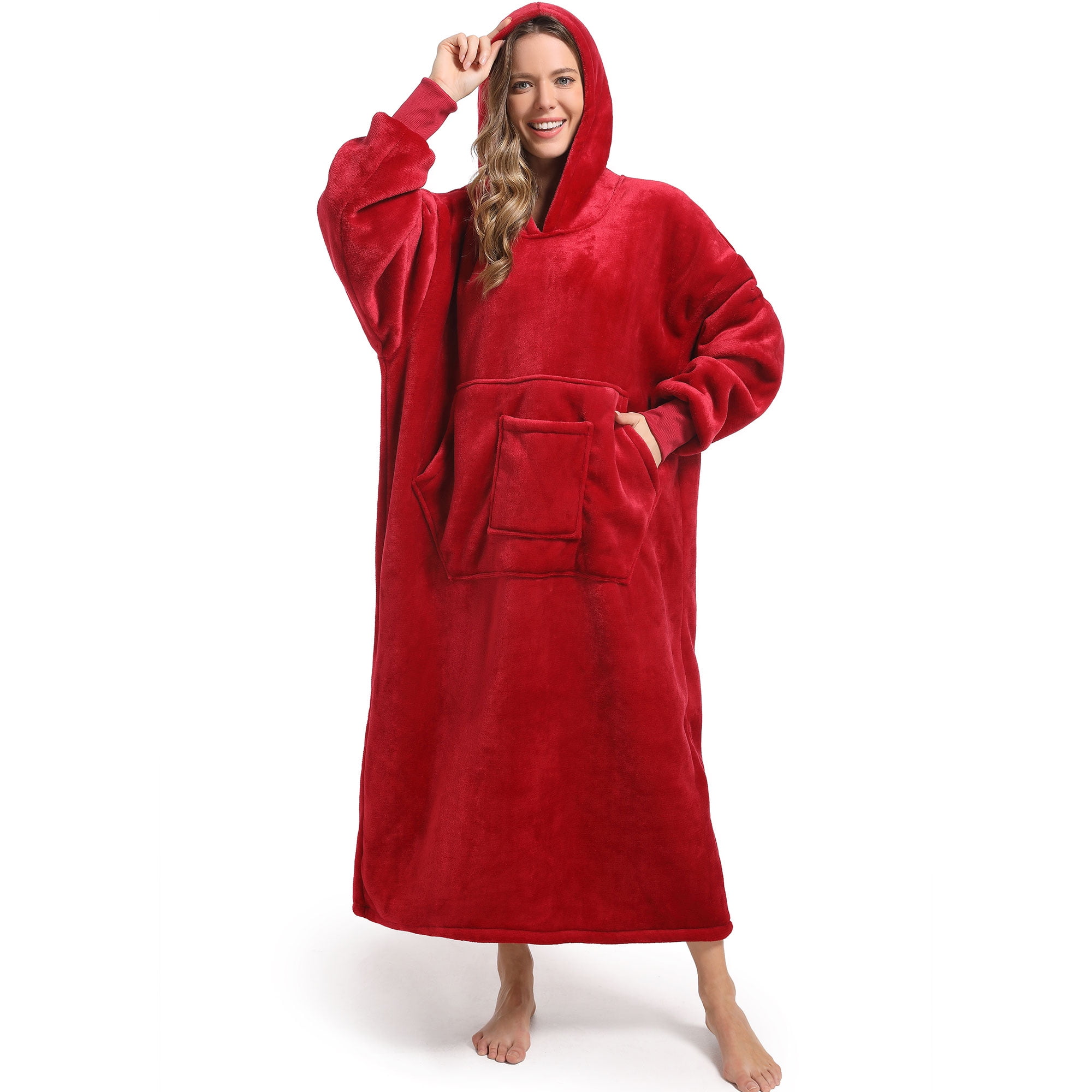 REDESS Wearable Blanket Hoodie, Oversized Sherpa Blanket Hoodie