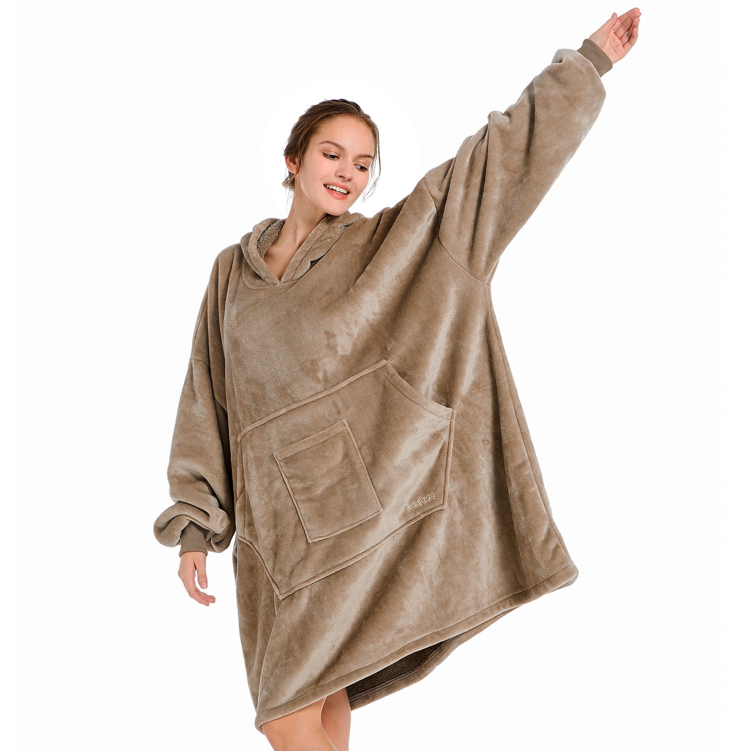 REDESS Wearable Blanket Hoodie, Oversized Sherpa Blanket Hoodie