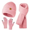 thumbnail image 1 of REDESS Winter Beanie Hat Scarf and Gloves Set for Men and Women,Pink, 1 of 6