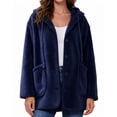 thumbnail image 1 of REDESS Winter Coats for Women, Hooded Button Front Outerwear Coats, Casual Warm Winter Jacket, 1 of 7