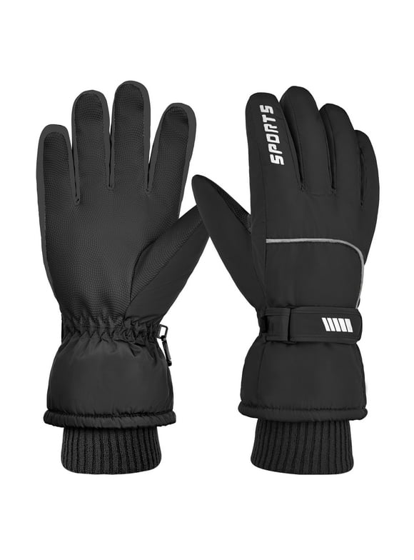 Men's Winter Gloves with Waterproof Touchscreen for Outdoor Sprots Ski Snowboard ,Black