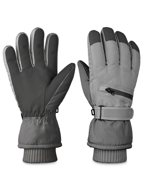 Winter Gloves for Men and Women with Touch Screen Waterproof for Ski Black