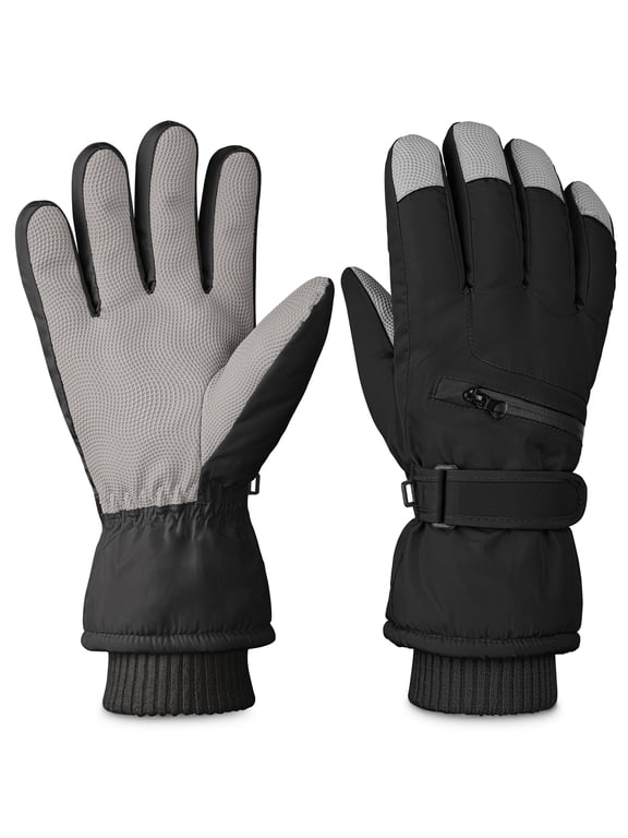 Winter Gloves for Men and Women with Touch Screen Waterproof for Ski Black