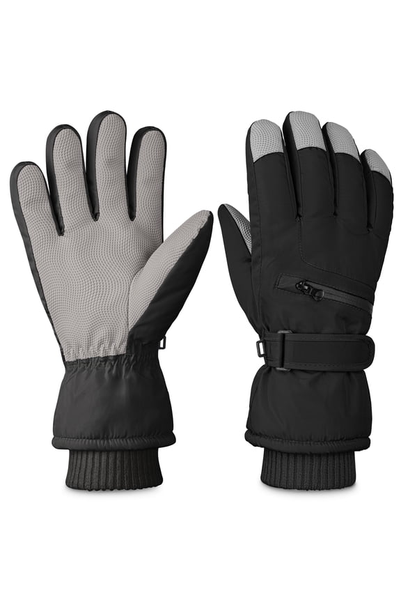 Winter Gloves for Men and Women with Touch Screen Waterproof for Ski Black
