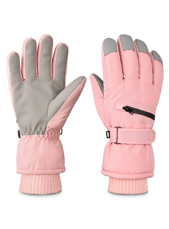 Winter Gloves for Men and Women with Touch Screen Waterproof for Ski Black