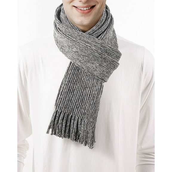 REDESS Winter Scarf for Men and Women Knit Long Thick Scarves for Adult Cold Weather Black