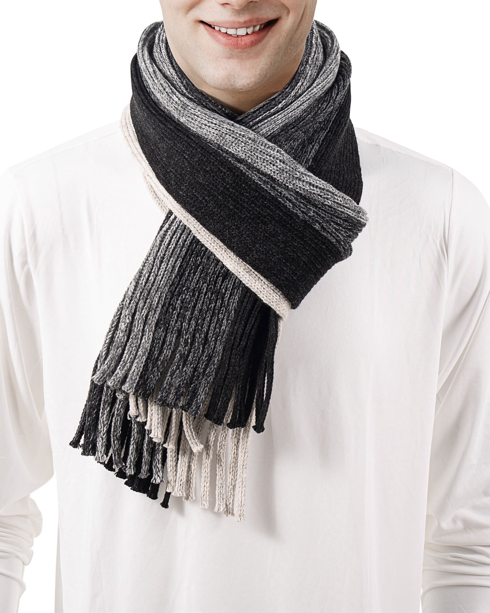 REDESS Winter Scarf for Men and Women Knit Long Thick Scarves for Adult ...