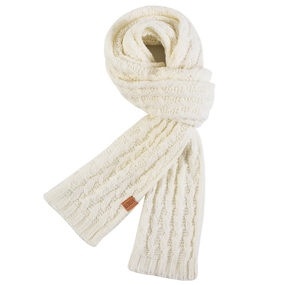 REDESS Women's Knit Winter Scarf, Warm Long Chunky Scarf, White