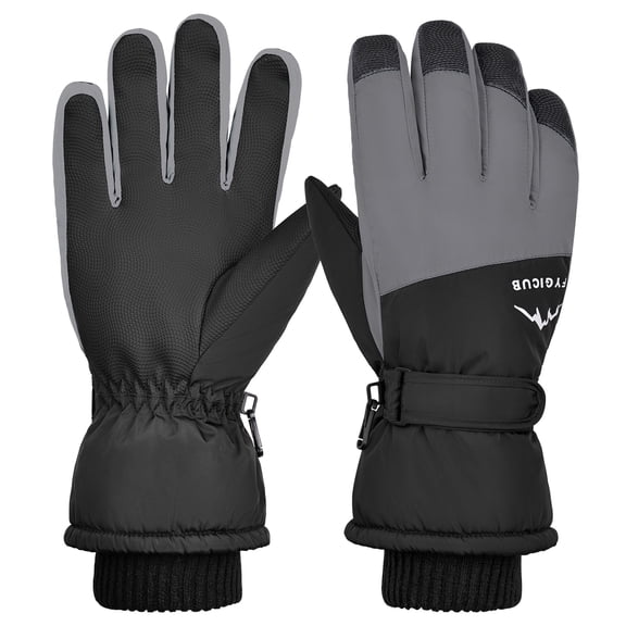 REDESS Winter Ski Gloves for Men and Women with Touchscreen,Black