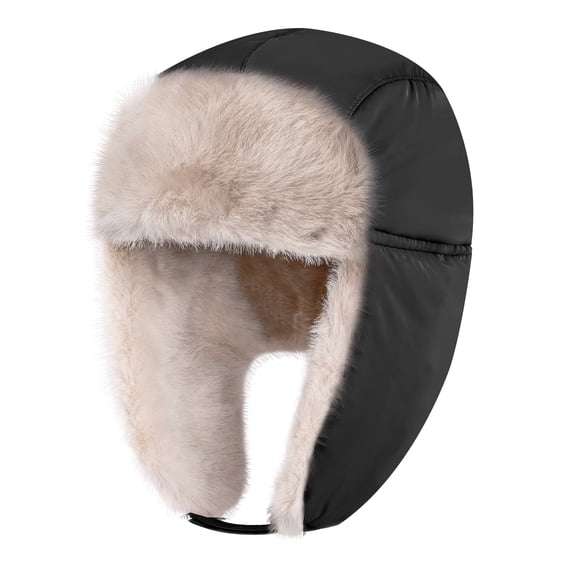 REDESS Winter Trapper Hat for Boys Girls,Earflap Cap Waterproof &Windproof Beanie Faux Fur Lined Kids Hat