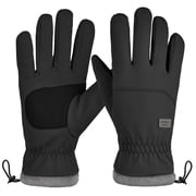 REDESS Unisex Winter Waterproof Black Gloves for Men and Women for Ski Driving Running Cycling Cold Weather