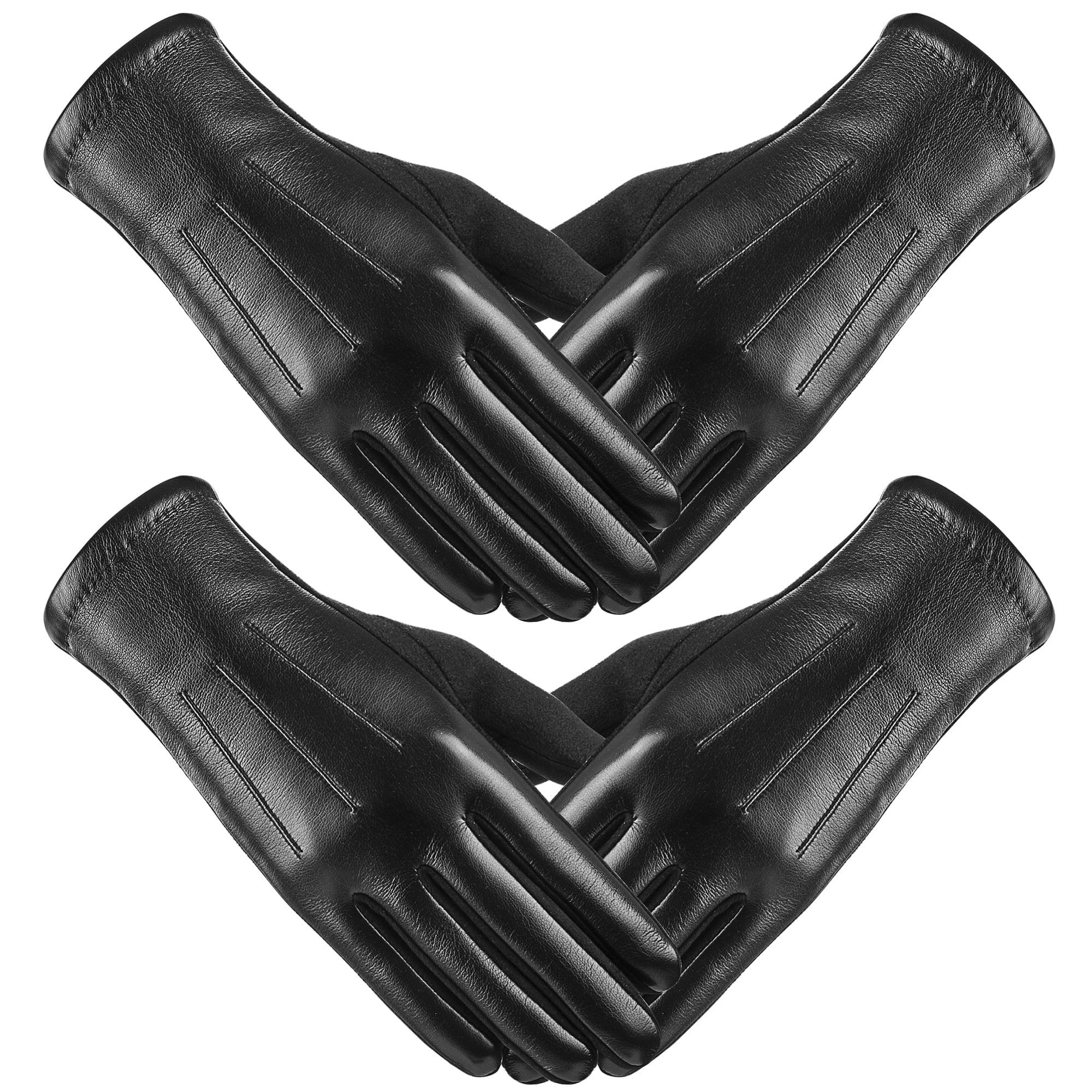 REDESS Women's Winter Leather Mitten Gloves for Driving & Outdoor