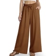 thumbnail image 1 of REDESS Wide Leg Pants for Women Palazzo Drawstring Loose Relaxed Fit with Pockets S-XXL, 1 of 8