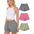 thumbnail image 1 of REDESS Women's Pajamas Boxer Shorts Plaid Pattern Summer Casual Lounge Sleepwear，Sizes S-2XL 3 Pack, 1 of 8
