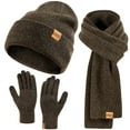 thumbnail image 1 of REDESS Women's Winter Beanie Hat, Scarf & Glove Sets for Women and Men-Green, 1 of 7