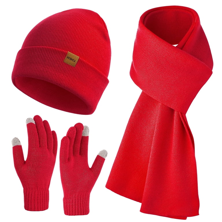 REDESS Winter Beanie Hat and Gloves Scarf Sets for Men and  display picture 3