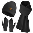 thumbnail image 1 of REDESS Winter Beanie Hat and Gloves Scarf Sets for Men and Women，Black, 1 of 6