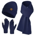 thumbnail image 1 of REDESS Winter Beanie Hat and Gloves Scarf Sets for Men and Women，Navy, 1 of 6