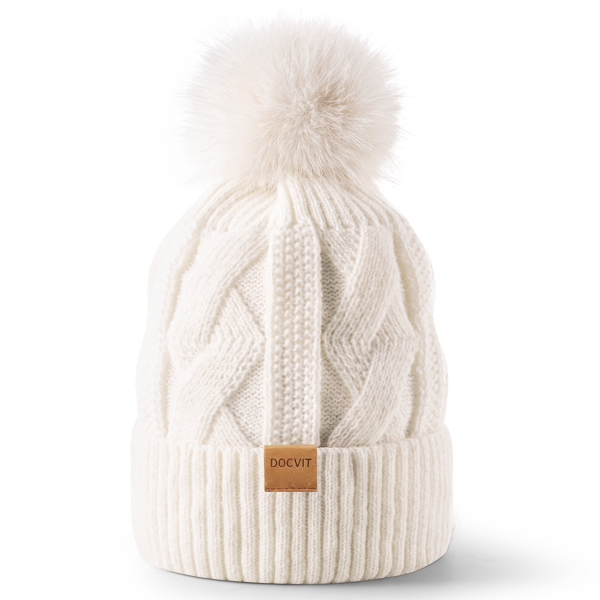 REDESS Beanie Hats for Women,Winter Warm Knitted Fleece 