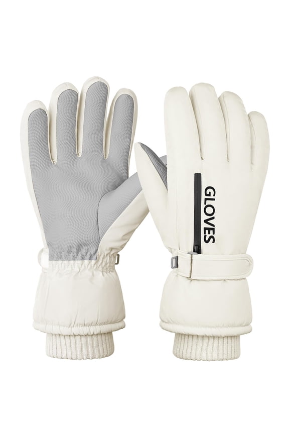 Women's Waterproof Touchscreen Winter Ski Snowboard Gloves, Black