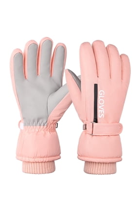 Women's Waterproof Touchscreen Winter Ski Snowboard Gloves, Black