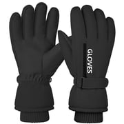 REDESS Women's Waterproof Touchscreen Winter Ski Snowboard Gloves, Black