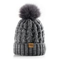 thumbnail image 1 of REDESS Women's Winter Pompom Beanie Hat for Women-White, 1 of 5