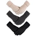 thumbnail image 1 of REDESS Women's Winter Warm Gloves, Full Finger Gloves with Sensitive Touch Screen Texting Fingers 3 Pairs., 1 of 5