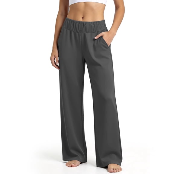 REDESS Pants for Women Elastic High Waisted Wide Leg Lounge Pants,Size S-2XL