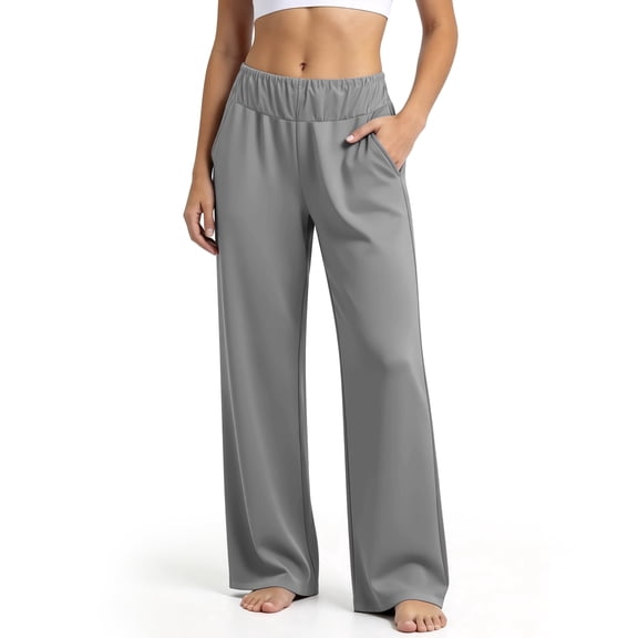 REDESS Pants for Women Elastic High Waisted Wide Leg Lounge Pants,Size S-2XL