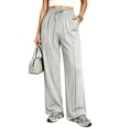 thumbnail image 1 of REDESS Sweatpants for Women Wide Leg Casual Baggy Black Sweatpants Drawstring Workout Pants with Pockets,S-XXL, 1 of 7