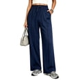 thumbnail image 1 of REDESS Sweatpants for Women Wide Leg Casual Baggy Black Sweatpants Drawstring Workout Pants with Pockets,S-XXL, 1 of 7
