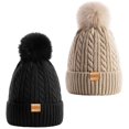 thumbnail image 1 of REDESS Womens Winter Hat, Fleece Lined Cable Knit Beanie Hat for Women 2 Pack, 1 of 5