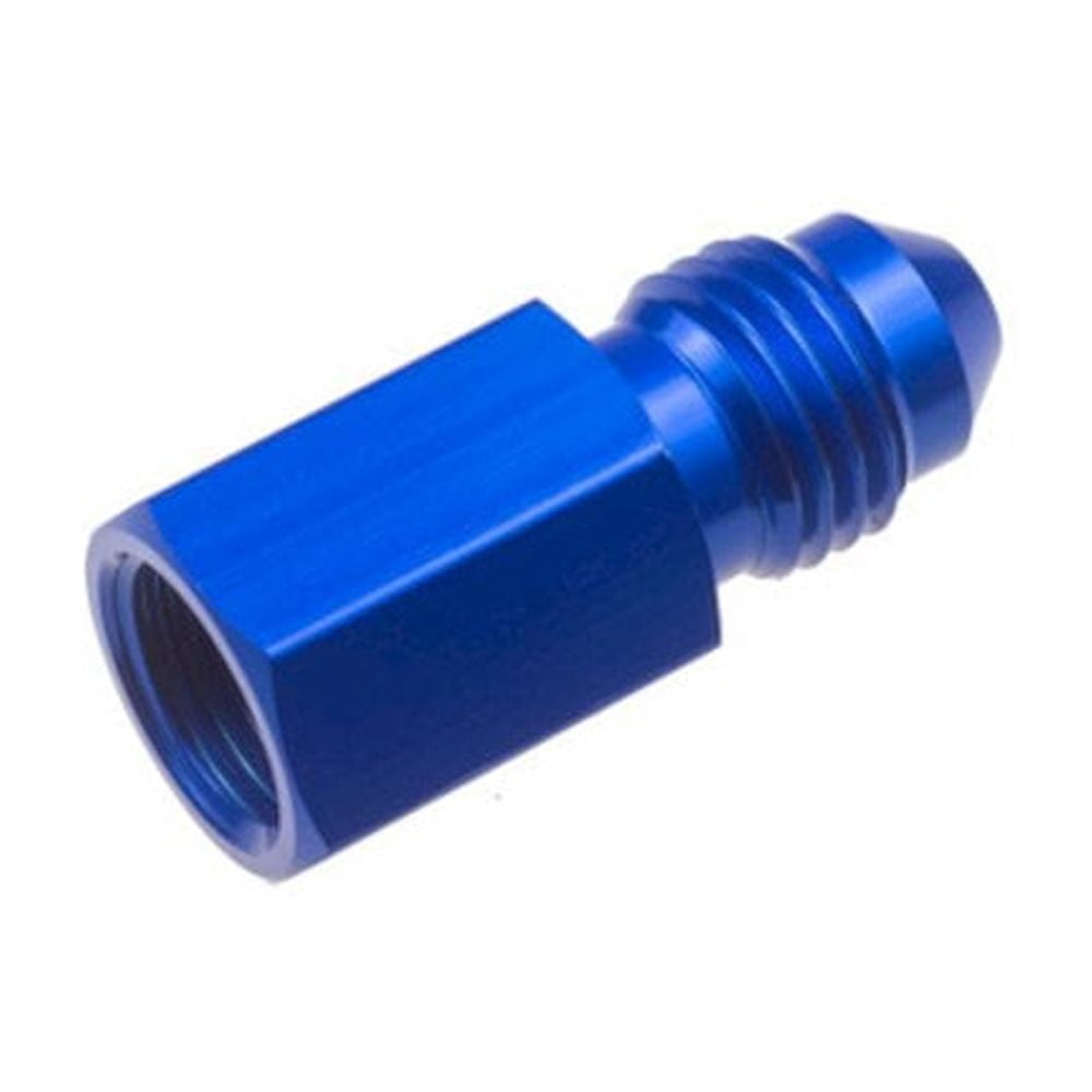 REDHORSE PERFORMANCE 3AN Male to 1/8in NPT FM Gauge Adapter STR Blue